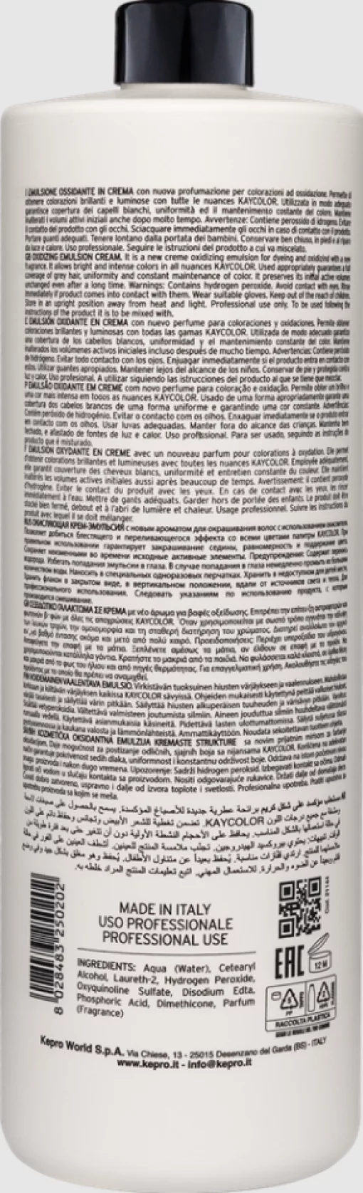 Окислювач KayColor Hydrogen 5VOL, 1000 мл